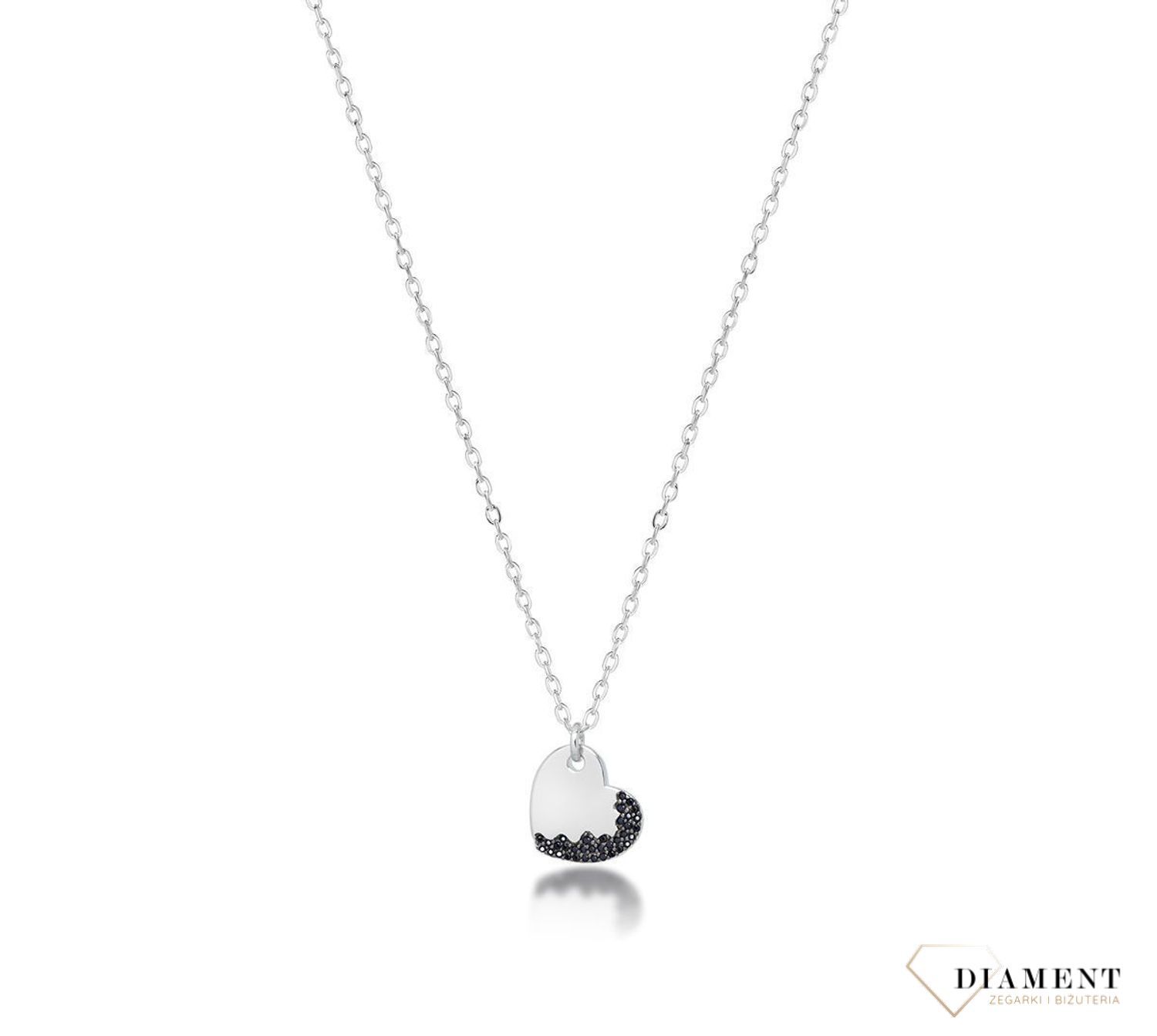 Naszyjnik serce z czarnymi cyrkon. Dall'Acqua N YB 246 079 1.jpg